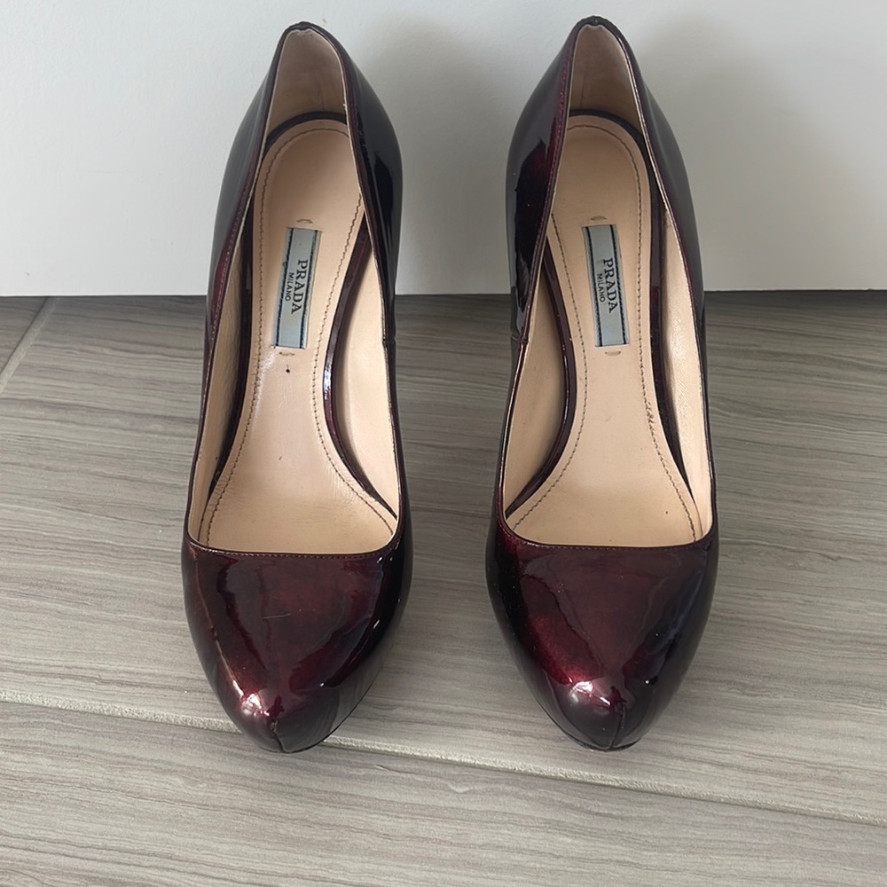 Prada platform pumps